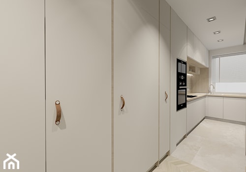 Świetliste mieszkanie z nutką energii - Mały szary hol / przedpokój, styl skandynawski - zdjęcie od Bubbles Studio