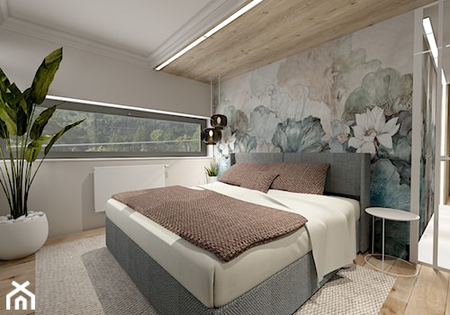 Sypialnia z przeszkleniem - zdjęcie od Bubbles Studio