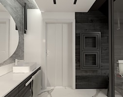 Czarno - biała łazienka - zdjęcie od Bubbles Studio - Homebook