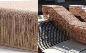 BENCH -SCULPTURE - CARDBOARD  FURNITURE 