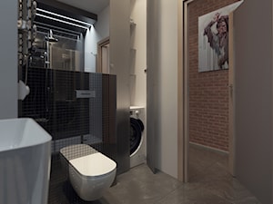 Apartamenty prz Krasińskiego - Mała bez okna z pralką / suszarką z lustrem łazienka, styl industrialny - zdjęcie od 13 pracownia