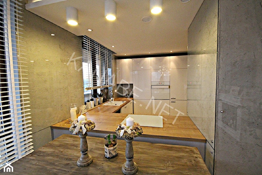 NOWOCZESNY GLAMOUR APARTAMENT 49 m2 - OSIEDLE PARKOWE- KIELCE - Kuchnia, styl glamour - zdjęcie od KAnaBE