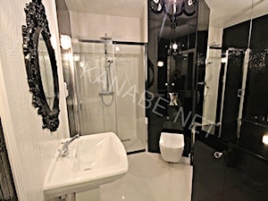 NOWOCZESNY GLAMOUR APARTAMENT 49 m2 - OSIEDLE PARKOWE- KIELCE - Łazienka, styl glamour - zdjęcie od KAnaBE