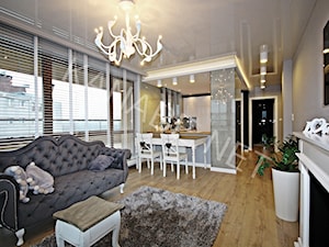 NOWOCZESNY GLAMOUR APARTAMENT 49 m2 - OSIEDLE PARKOWE- KIELCE - Salon, styl glamour - zdjęcie od KAnaBE