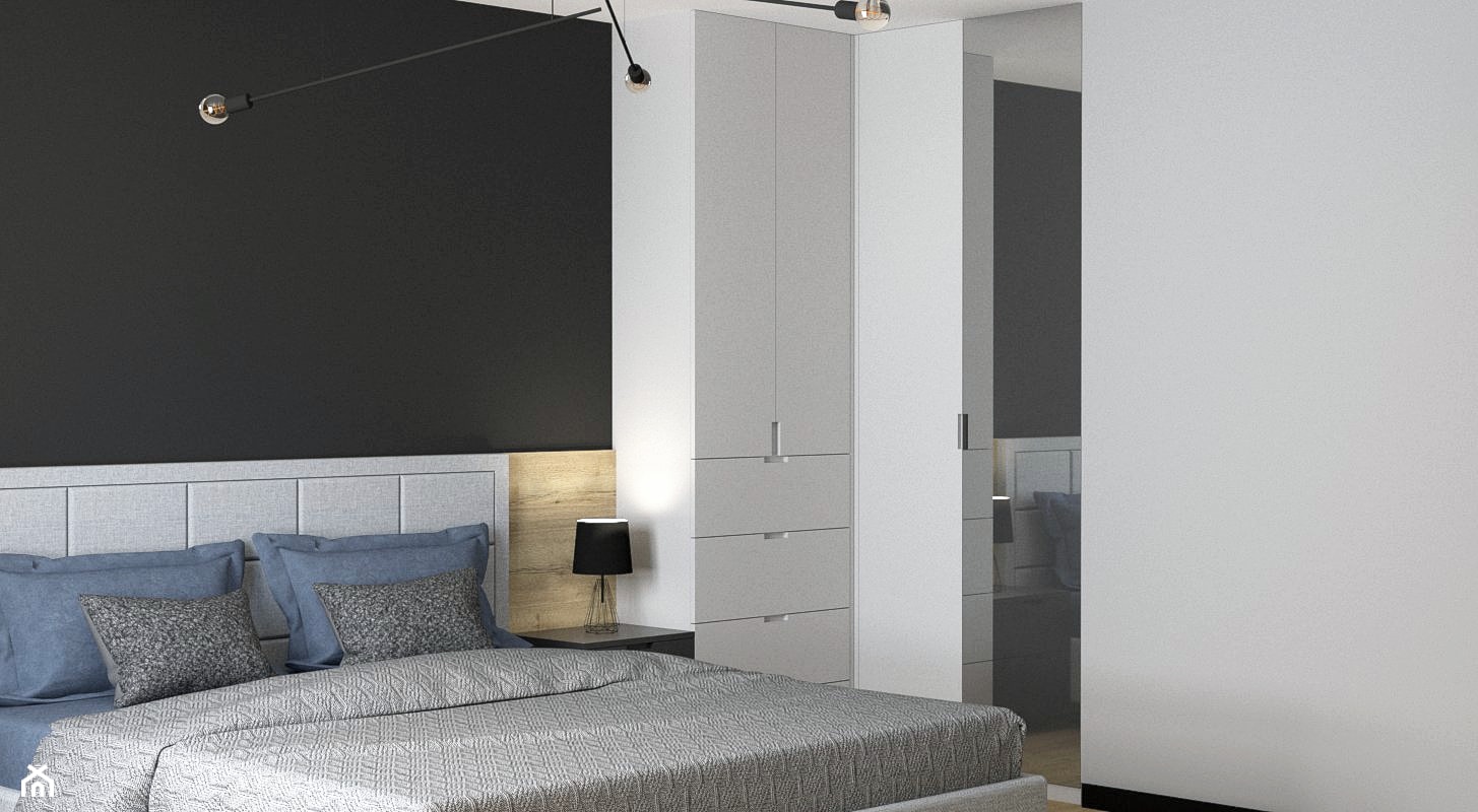 Sypialnia w nowoczesnym stylu - zdjęcie od OOMM Monika Buzun architekt wnętrz - Homebook