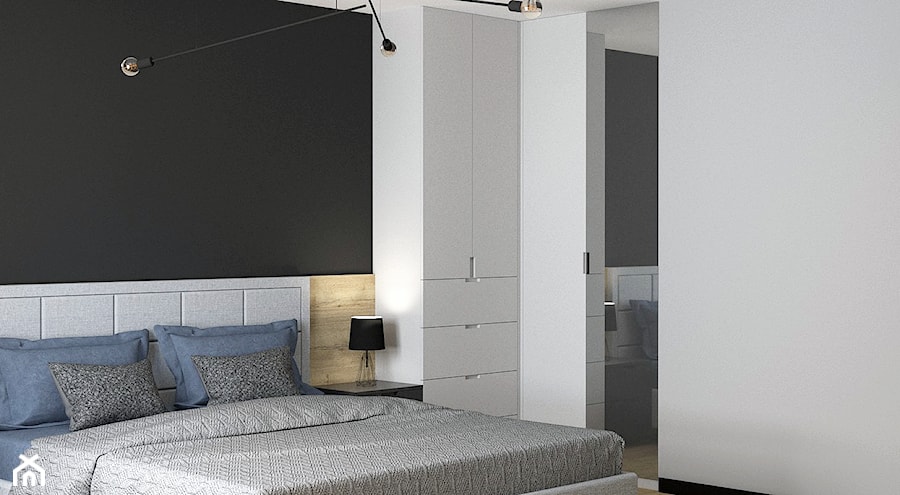 Sypialnia w nowoczesnym stylu - zdjęcie od OOMM Monika Buzun architekt wnętrz