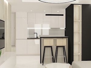 Widok na kuchnię w stylu - nowoczesnym - minimalistycznym - zdjęcie od OOMM Monika Buzun architekt wnętrz
