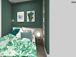 Zielono mi - Mała szara zielona sypialnia, styl vintage - zdjęcie od DOMagała Design