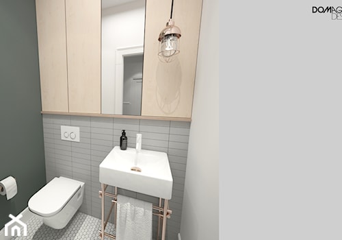 Zielono mi - Mała bez okna łazienka, styl skandynawski - zdjęcie od DOMagała Design