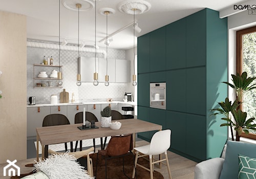 Zielono mi - Średnia beżowa jadalnia w kuchni, styl nowoczesny - zdjęcie od DOMagała Design