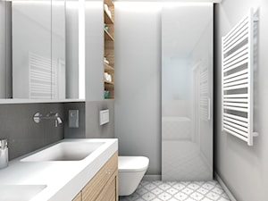 CREME DE LA CREME - Mała na poddaszu bez okna z dwoma umywalkami łazienka, styl prowansalski - zdjęcie od Kołodziej & Szmyt Projektowanie Wnętrz