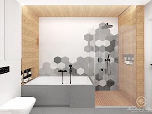 CARAMEL - Średnia bez okna łazienka, styl industrialny - zdjęcie od Kołodziej & Szmyt