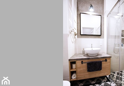 KONESER - Mała bez okna łazienka, styl industrialny - zdjęcie od Kołodziej & Szmyt Projektowanie Wnętrz