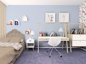 CREME DE LA CREME - Średni niebieski pokój dziecka dla nastolatka dla chłopca dla dziewczynki, styl prowansalski - zdjęcie od Kołodziej & Szmyt Projektowanie Wnętrz