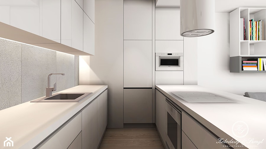 WHITE - Kuchnia, styl nowoczesny - zdjęcie od Kołodziej & Szmyt Projektowanie Wnętrz