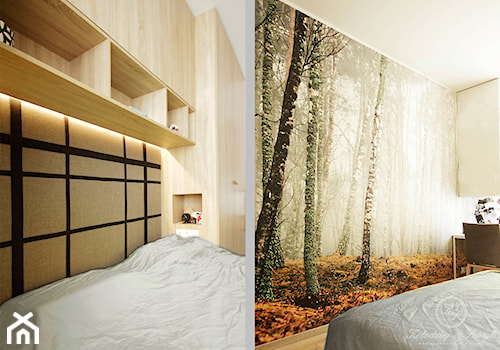 WOLA - Z biurkiem sypialnia, styl industrialny - zdjęcie od Kołodziej & Szmyt Projektowanie Wnętrz