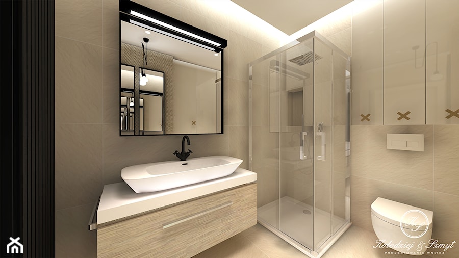 CYNAMONOWA - Mała łazienka, styl nowoczesny - zdjęcie od Kołodziej & Szmyt Projektowanie Wnętrz
