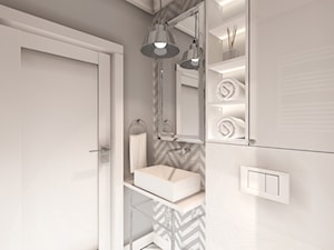 CREME DE LA CREME - Mała bez okna z lustrem łazienka, styl prowansalski - zdjęcie od Kołodziej & Szmyt Projektowanie Wnętrz
