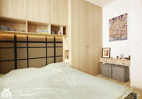 WOLA - Mała biała sypialnia, styl industrialny - zdjęcie od Kołodziej & Szmyt Projektowanie Wnętrz