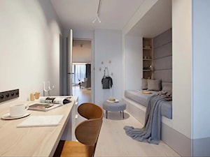 Nowoczesne mieszkanie dla rodziny – zobacz wnętrza w stylu skandynawskim - Hol / przedpokój - zdjęcie od afgi