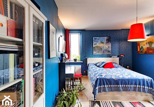 Apartament w Będzinie - Średnia niebieska sypialnia - zdjęcie od Beata Fajkus Fotografia Nieruchomości