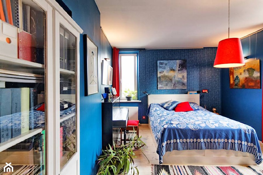 Apartament w Będzinie - Średnia niebieska sypialnia - zdjęcie od Beata Fajkus Fotografia Nieruchomości