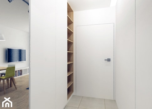 Mieszkanie we Wrocławiu/Flat in Wrocław - Średni biały hol / przedpokój, styl minimalistyczny - zdjęcie od Marta Kulczycka Cooldesign Biuro Projektowe