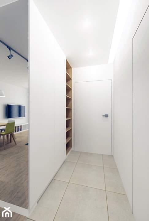 Mieszkanie we Wrocławiu/Flat in Wrocław - Średni biały hol / przedpokój, styl minimalistyczny - zdjęcie od Marta Kulczycka Cooldesign Biuro Projektowe