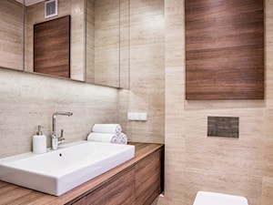 Olimpia Port - realizacja - Średnia bez okna łazienka, styl nowoczesny - zdjęcie od ESSA Architektura
