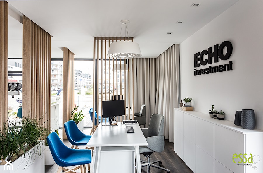 biuro sprzedaży Echo Zebra - Biuro, styl nowoczesny - zdjęcie od ESSA Architektura