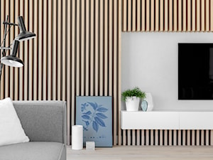 Projekt Mieszkania 132m2 | Mokotów - Mały biały salon, styl minimalistyczny - zdjęcie od Framuga studio