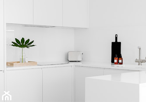 Projekt Mieszkania 132m2 | Mokotów - Średnia otwarta kuchnia w kształcie litery u, styl minimalistyczny - zdjęcie od Framuga studio