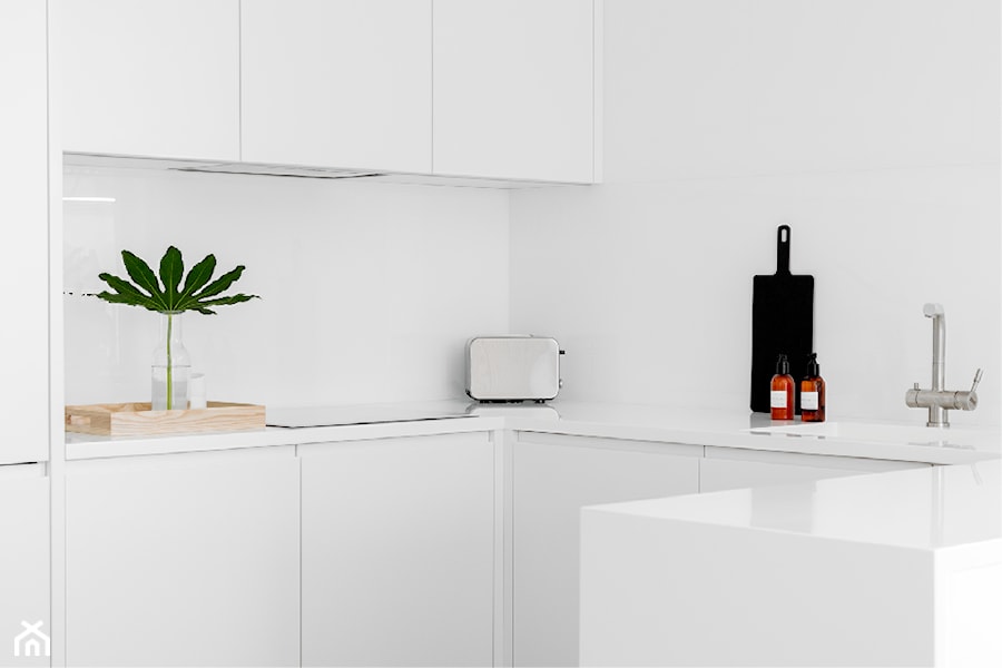 Projekt Mieszkania 132m2 | Mokotów - Średnia otwarta kuchnia w kształcie litery u, styl minimalistyczny - zdjęcie od Framuga studio