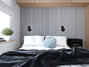 AW/ML/2019 - Mała biała sypialnia, styl nowoczesny - zdjęcie od Kinga Kaza