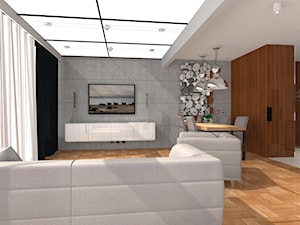 Apartament z oranżerią - Salon, styl nowoczesny - zdjęcie od Studio eM2 Architektura Wnętrz