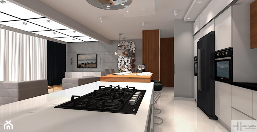 Apartament z oranżerią - Kuchnia, styl nowoczesny - zdjęcie od Studio eM2 Architektura Wnętrz