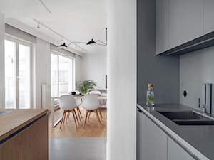 Apartament w Gdyni 90 m2 w Silver House - Kuchnia, styl nowoczesny - zdjęcie od studio POTORSKA