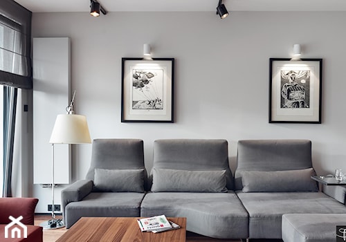 Wielkomiejski Eklektyzm - apartament 120 m2 Gdynia - Mały biały salon, styl nowoczesny - zdjęcie od studio POTORSKA