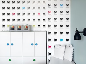 Dwupoziomowy apartament w Gdańsku 120 m - Mały biały szary pokój dziecka dla dziecka dla nastolatka dla chłopca dla dziewczynki, styl nowoczesny - zdjęcie od studio POTORSKA
