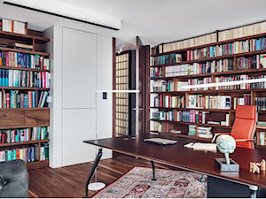 Wielkomiejski Eklektyzm - apartament 120 m2 Gdynia - Duże w osobnym pomieszczeniu biuro, styl nowo ... - zdjęcie od studio POTORSKA