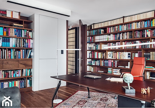 Wielkomiejski Eklektyzm - apartament 120 m2 Gdynia - Duże w osobnym pomieszczeniu biuro, styl nowoczesny - zdjęcie od studio POTORSKA