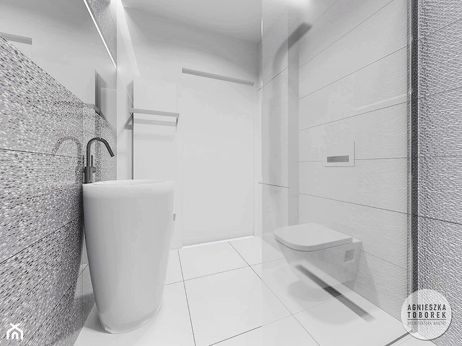 Bardzo mała łazienka - Łazienka, styl nowoczesny - zdjęcie od Agnieszka Toborek Architektura Wnętrz