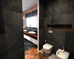 Dom Sanok - Średnia z dwoma umywalkami łazienka, styl nowoczesny - zdjęcie od Dorota Świątkowska - Homebook