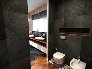 Dom Sanok - Średnia z dwoma umywalkami łazienka, styl nowoczesny - zdjęcie od Dorota Świątkowska