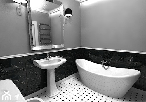 Łazienka retro - Średnia bez okna z lustrem łazienka, styl tradycyjny - zdjęcie od Dorota Świątkowska