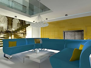 dom jednorodzinny - Salon, styl nowoczesny - zdjęcie od IZEdesign
