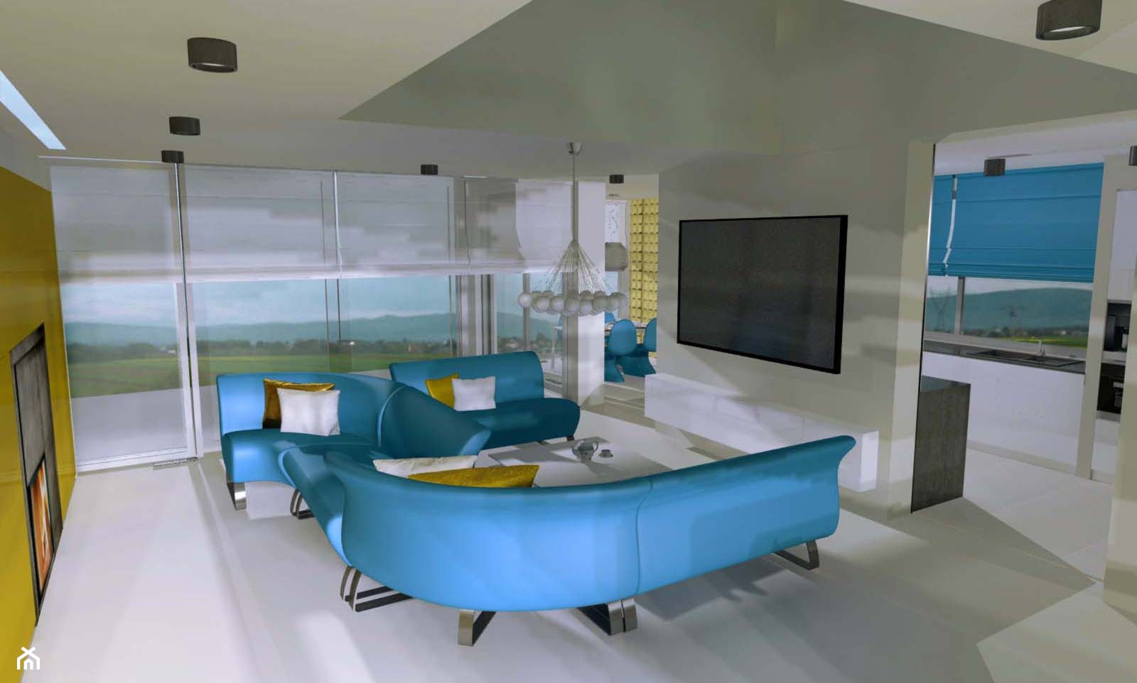 dom jednorodzinny - Salon, styl nowoczesny - zdjęcie od IZEdesign - Homebook