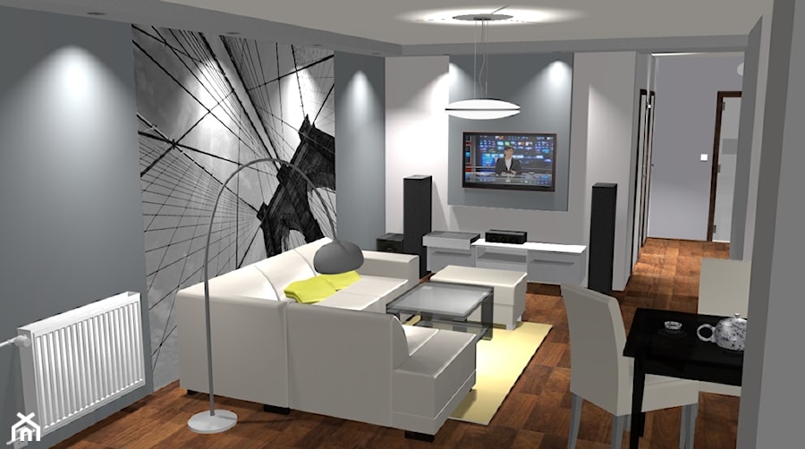 Mieszkanie prywatne - Salon - zdjęcie od METAMORFOZA Projektowanie Wnętrz