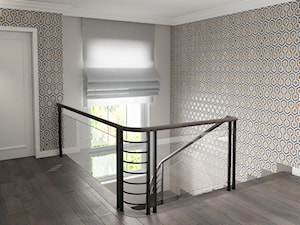 Projekt wnętrz domu - Schody wachlarzowe drewniane, styl glamour - zdjęcie od ARCHISSIMA