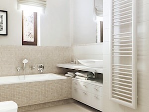 Projekt wnętrz domu_2 - Mała średnia łazienka z oknem, styl nowoczesny - zdjęcie od ARCHISSIMA